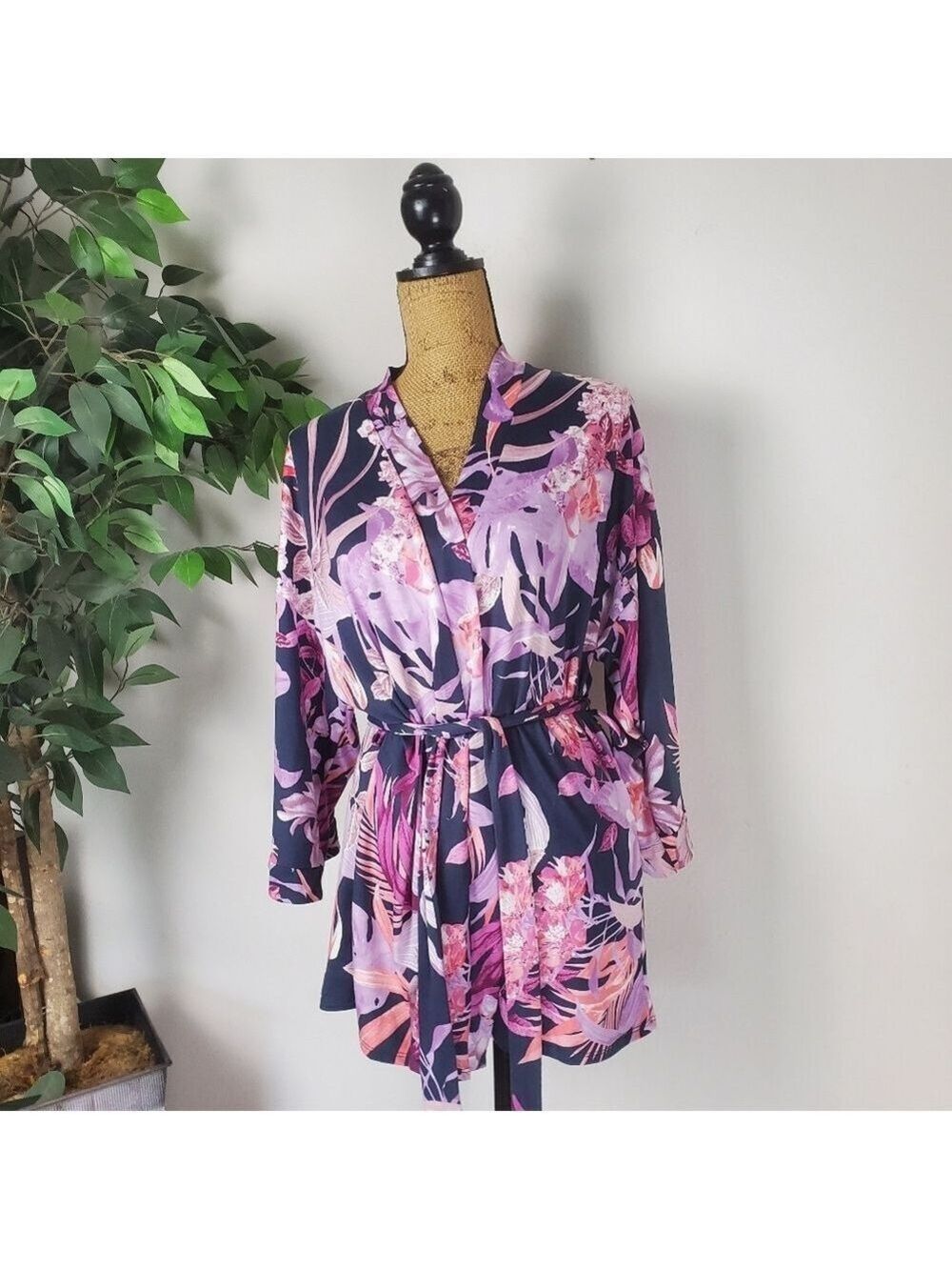 Linea Donatella Floral Chemise Robe Size Medium Women
